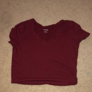 Maroon crop top